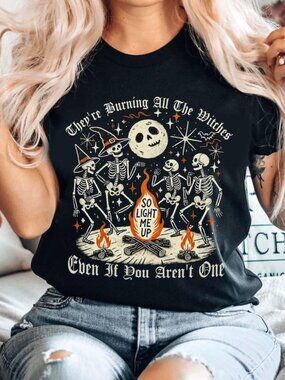 They’re Burning All The Witches Shirt, Feminist Witchy Halloween Tee